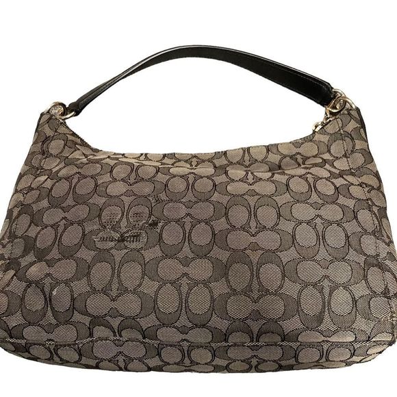 Coach Black Signature Print Shoulder Bag - Picture 4 of 12